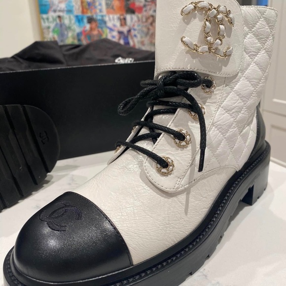 Chanel Shiny Calfskin Boots - Picture 5 of 10